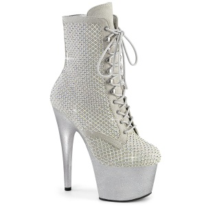 ADORE-1020RM 18 cm pleaser hjhlede boots strass slv