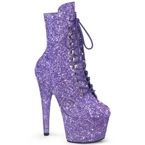 ADORE-GWR 18 cm pleaser hjhlede boots glitter lilla