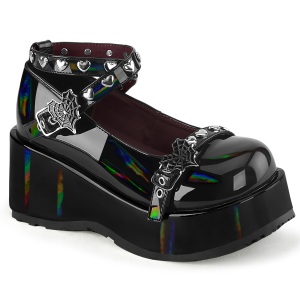 Patent 7 cm CUBBY-25 emo platform maryjane shoes with buckles