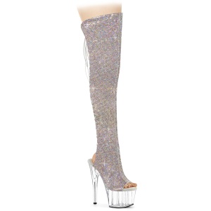 Strass ADORE 18 cm open toe lrlange stvler hje hle med snrebnd