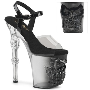 Transparent skull platform 20 cm RAPTURE pleaser high heels