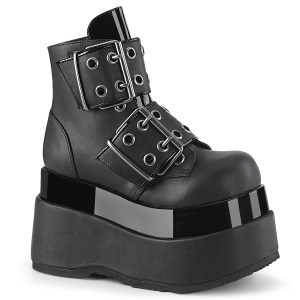 Vegan 11,5 cm BEAR-104 emo wedge ankelstvler - plateauboots med spnde