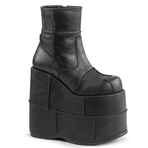 Vegan 18 cm STACK-201 mnd ankelstvler cyberpunk ankel boots ekstrem plateau