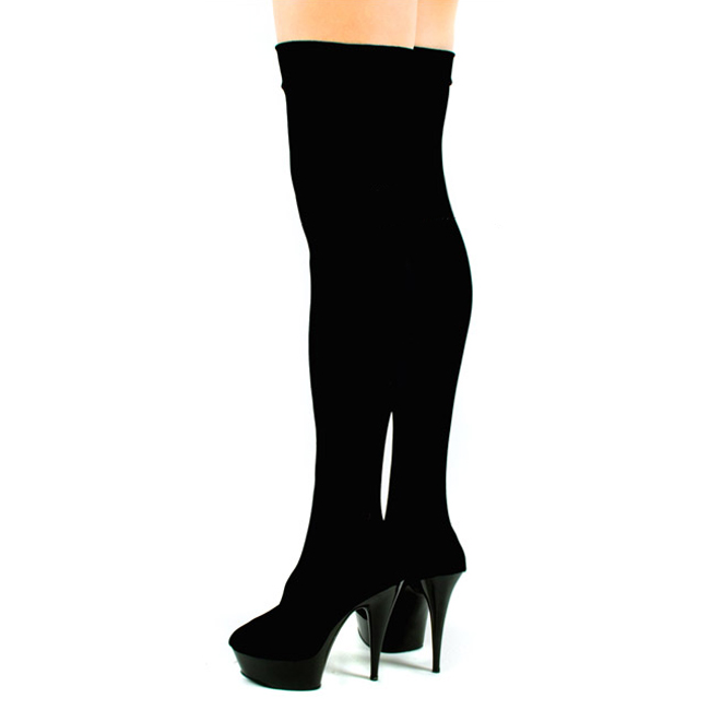 black velvet thigh boots