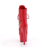 ADORE-1020RM 18 cm pleaser hjhlede boots strass rde