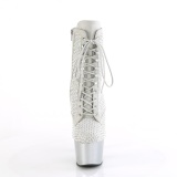 ADORE-1020RM 18 cm pleaser hjhlede boots strass slv