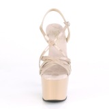 Beige 18 cm ADORE-713 pleaser sandaler med stilethle kvinder