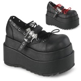 Black 11,5 cm BEAR-23 emo platform maryjane shoes with buckles