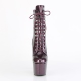 Eggplant glitter 18 cm kvinder hjhlede boots plateau