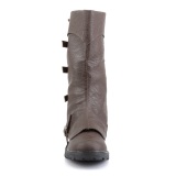 GOTHAM-105 halloween brown captain boots cosplay mens boots with buckles