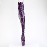 Glitter 18 cm PEEP TOE Violet lrlange stvler hje hle med snrebnd