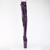 Glitter 20 cm PEEP TOE Violet lrlange stvler hje hle med snrebnd