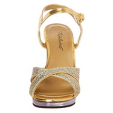 Guld Glitter 12 cm FLAIR-419G High Heels Sko til Mnd