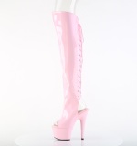 Hologram snrestvler 18 cm ADORE-3019HWR rosa overknee stvler med snrebnd