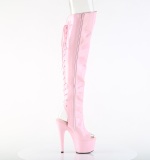 Hologram snrestvler 18 cm ADORE-3019HWR rosa overknee stvler med snrebnd