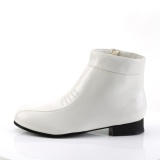 Leatherette PIMP-50 pimp shoes 70s mens disco platform shoes lace-up white