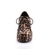 Leopard PIMP-02 mens pimp shoes lace-up with goldfish aquarium heel