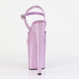 Lilla 20 cm FLAMINGO-809GP glitter plateau sandaler sko