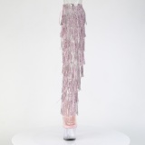 Lyserd 18 cm pole dance exotic overknee stvler med strass frynser