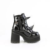 Patent 12 cm ASSAULT-72 alternative womens boots cleated platform in black