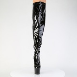 Patent 18 cm thigh high stretch overknee boots with wide calf