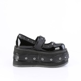 Patent 9 cm DAMNED-20 emo platform maryjane shoes with buckles