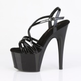 Sort 18 cm ADORE-713 pleaser sandaler med stilethle kvinder