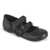 Sort DAISY-03 gothic mary jane damesko ballerina med flade hle