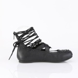 Sort DAISY-11 gothic mary jane damesko ballerina med flade hle