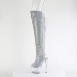 Strass ADORE 18 cm open toe lrlange stvler hje hle med snrebnd