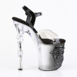 Transparent skull platform 20 cm RAPTURE pleaser high heels