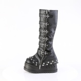 Vegan 12 cm STOMP-223 cyberpunk wedges plateaustvler wedges med spnder