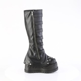 Vegan 12 cm STOMP-223 cyberpunk wedges plateaustvler wedges med spnder