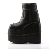 Vegan 18 cm STACK-201 mnd ankelstvler cyberpunk ankel boots ekstrem plateau