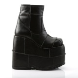 Vegan 18 cm STACK-201 mnd ankelstvler cyberpunk ankel boots ekstrem plateau