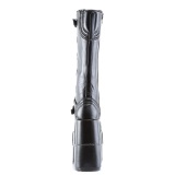 Vegan 18 cm mens knee boots cyberpunk boots excessive platform black