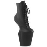 Vegan 20 cm WORSHIP-1020 Heelless ankle boots pony heels sorte