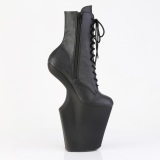 Vegan 20 cm WORSHIP-1020 Heelless ankle boots pony heels sorte