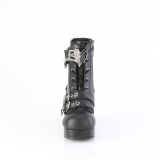 Vegan 9,5 cm GOTHIKA-66 emo chunky platform ankelstvler - dame plateauboots med spnder