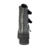 Vegan 9,5 cm RANGER-308 gotiske chunky ankelstvler dame plateauboots med spnder