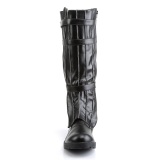 WALKER-130 black captain boots cosplay halloween mens boots