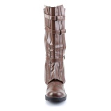 WALKER-130 brown captain boots cosplay halloween mens boots