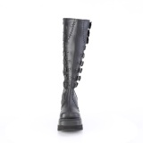 Wedge 11,5 cm SHAKER-232 knee high women boots platform with buckles